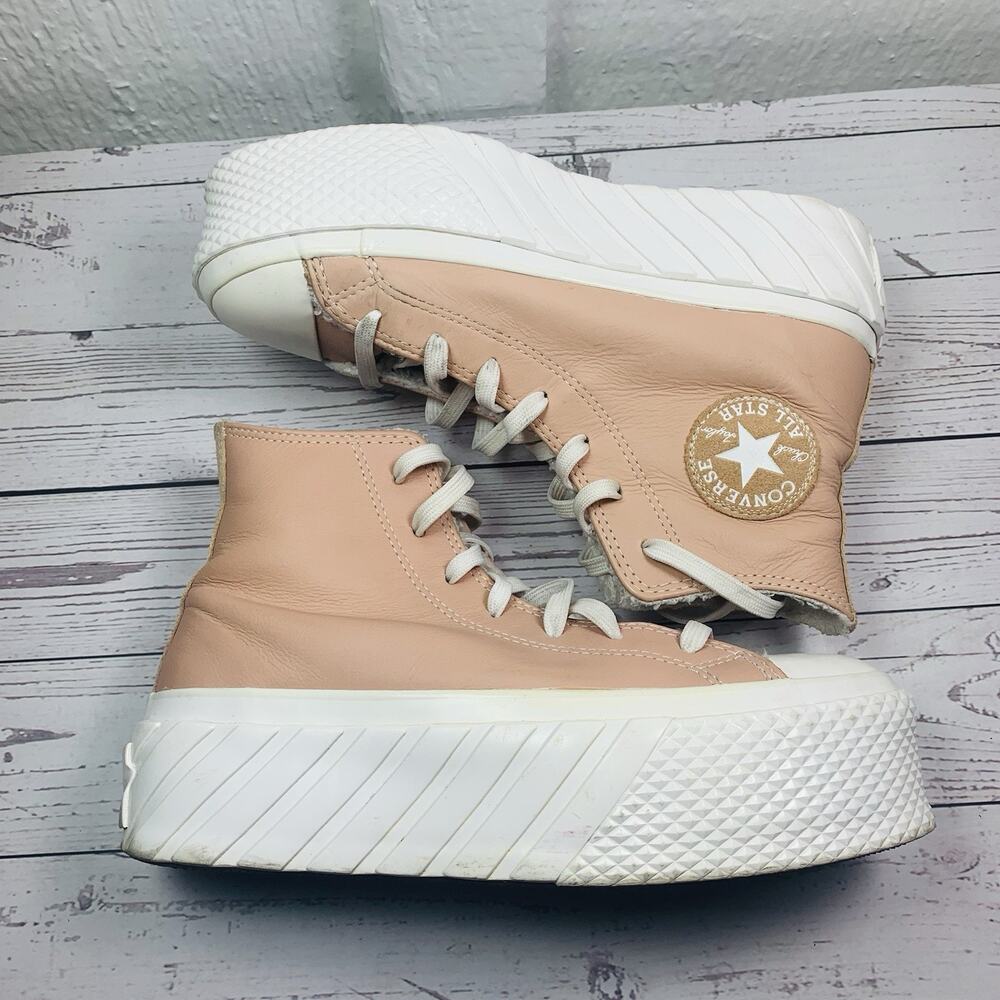 Converse Chuck Taylor All Star Lift 2X Cozy Tones Hi Platform Sherpa Pink Size 7